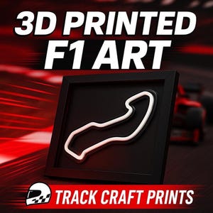 F1 Circuit Wall Art – 3D Printed, Framed & LED-Lit | Formula 1 Gift for Racing Fans
