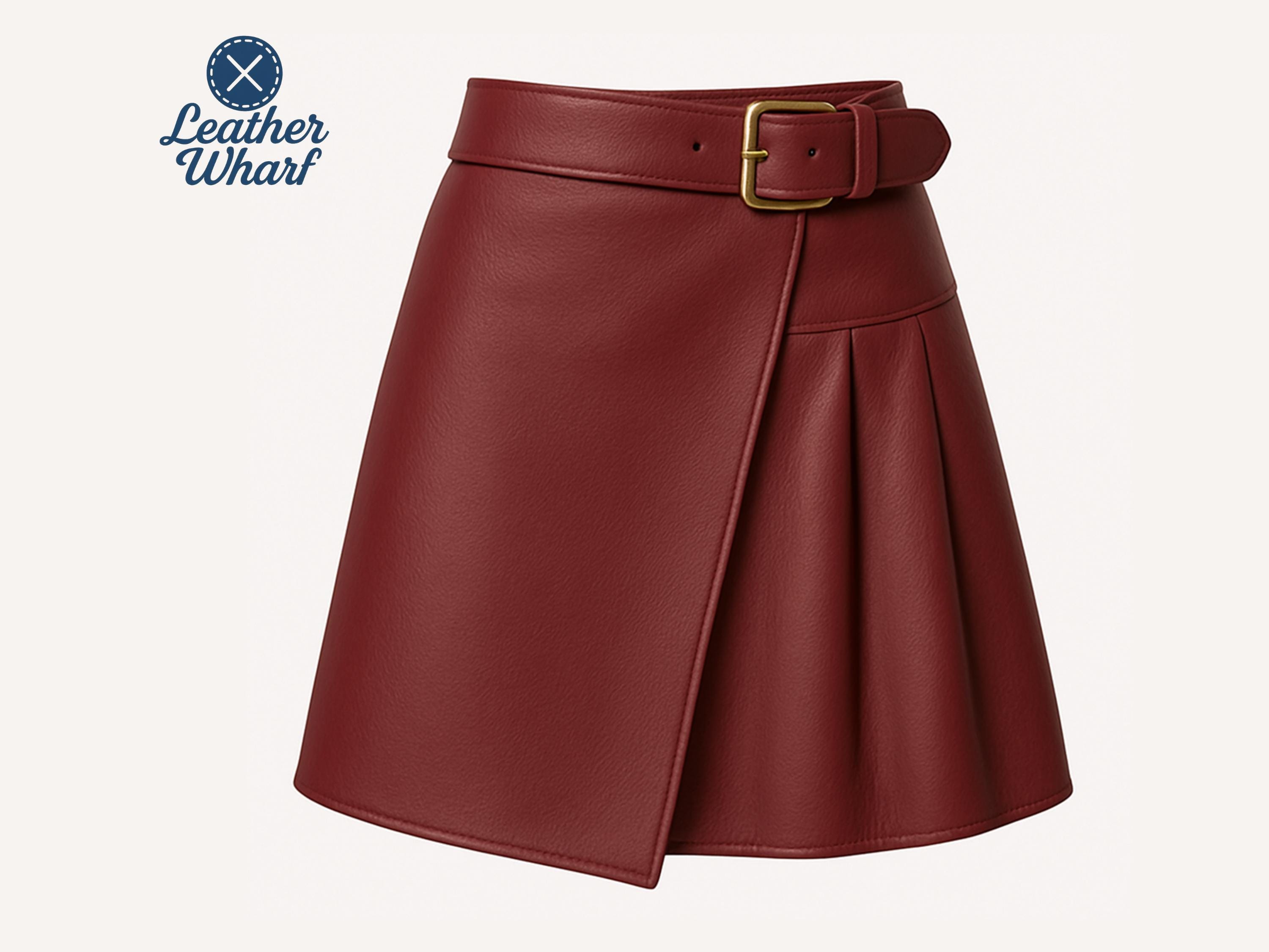 Amazon Maroon Pleated Skirt Knee Length Burgundy Red Pleated Skirt