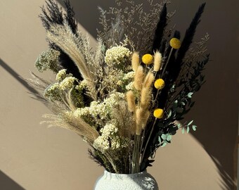 30" Dried Flower Arrangement, Pampas Grass Bouquet, Boho Home Decor