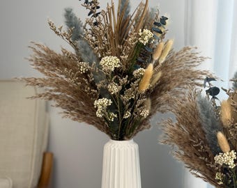 Elegant Earthiness: 15” or 18” Dried Flower Bouquet by Clay & Cloud