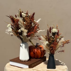 Harvest Dried Flower Bouquet Set – Small / Medium / Large | Fall Centerpiece Gift & Cozy Home Décor | Long-Lasting Preserved Arrangement