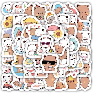 60PCS Bu Waterproof Du Vinyl Stickers – Cute Cartoon Piggy Decals for Laptop, Water Bottle, Journal, and More!
