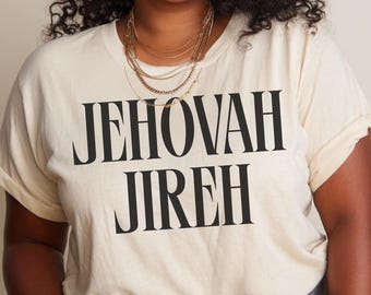 Comfort Colors Jehovah Jireh T-Shirt, Minimalist Christian Tee