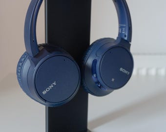 Sleek Tall Headphone Holder with Base Storage