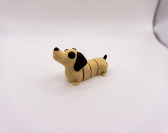 Cute Flexi Dachshund Keychain