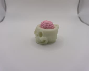 Glow-in-the-Dark Skull Clicker Keychain Or Desk Toy
