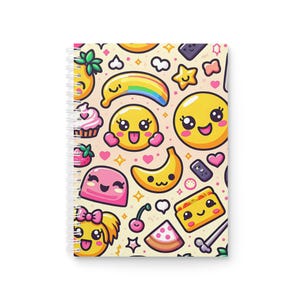 Kawaii Spiral Notebook - Cute Stationery for Kids, Gifts for School, Unique Journal for Creativity, Perfect for Note-Taking, Doodle &