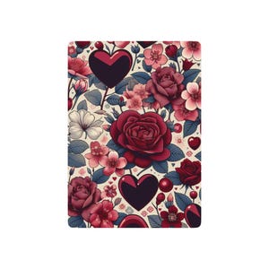 Bloemen en elegante pokerspeelkaarten: perfect voor game-avond, cadeau voor gamers, woondecoratie, Valentijnsdag, casinoliefhebbers