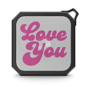 Altavoz Bluetooth portátil: perfecto para exteriores, amantes de la música, regalos, camping, festivales, diseño "Te amo"