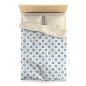Chic Floral Microfiber Duvet Cover: Lightweight Cozy Bedding