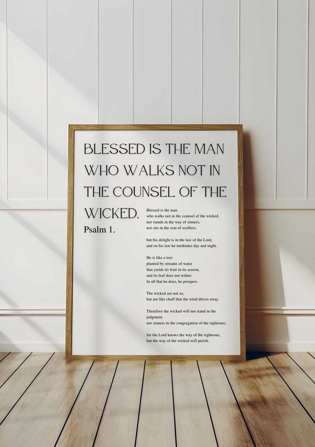 Psalm 1 Inspirational Scripture Wall Art Popular Bible Quote Printable ...