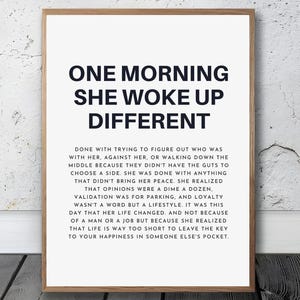 Empowering Woman Quote Art Print: Feminist Home Decor (Digital Download)