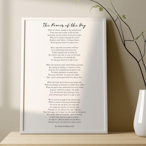 Rudyard Kipling Dog Poem Print: Pet Loss Wall Art (Digital Download)