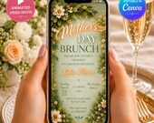 Editable Brunch Invite, Dinner Invitation, Video Invitation Template, Luxury Invite, Animated Evite Digital Download, Birthday Dinner, Party