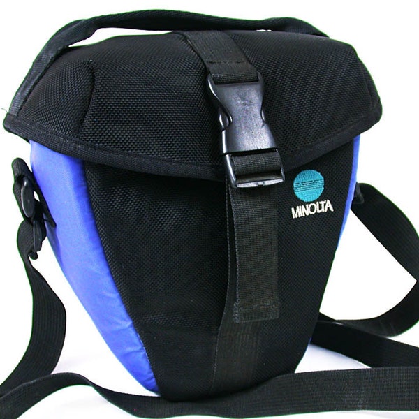 Minolta  Padded Holster Style Camera Bag~Case for Film or Digital camera Blue -Black