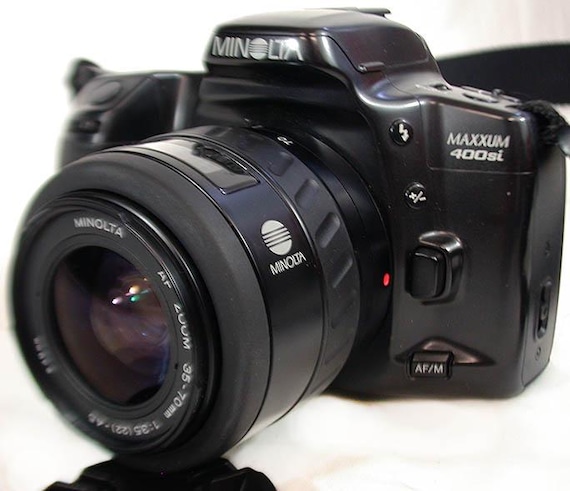 Minolta Maxxum 400si SLR FILM Camera 35-80mm Zoom Lens~clean