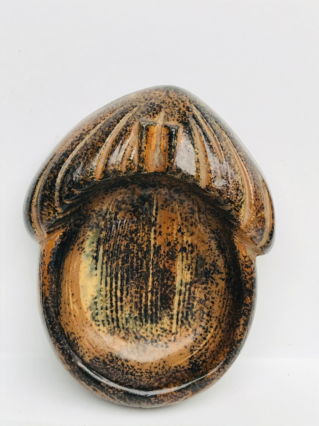 MCM ARDCO Pottery Ashtray Acorn Form Mid Century Modern Made in Japan 6