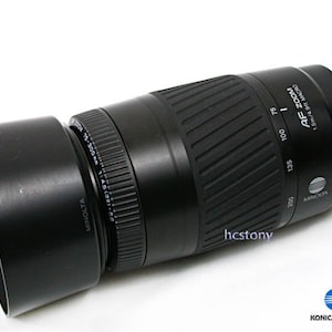 Minolta Maxxum/SONY Alpha 75-300mm f:/4.5~5.6 Telephoto Zoom Lens XLNT w/Hood, BLACK!