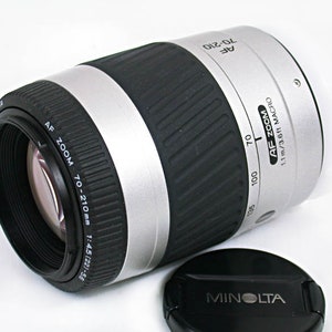 Minolta Maxxum/SONY Alpha 70-210mm f:/4.5~5.6 Telephoto Zoom Lens Silver & Black MINTY Cond!