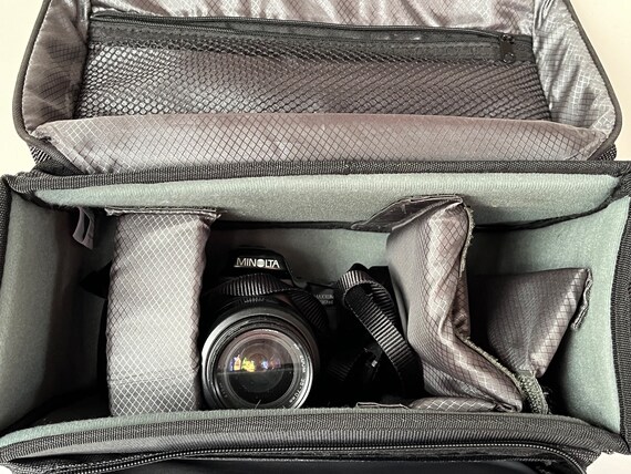 Padded Nikon 17001 Camera Bag Black silver Trim film or Digital medium Etsy