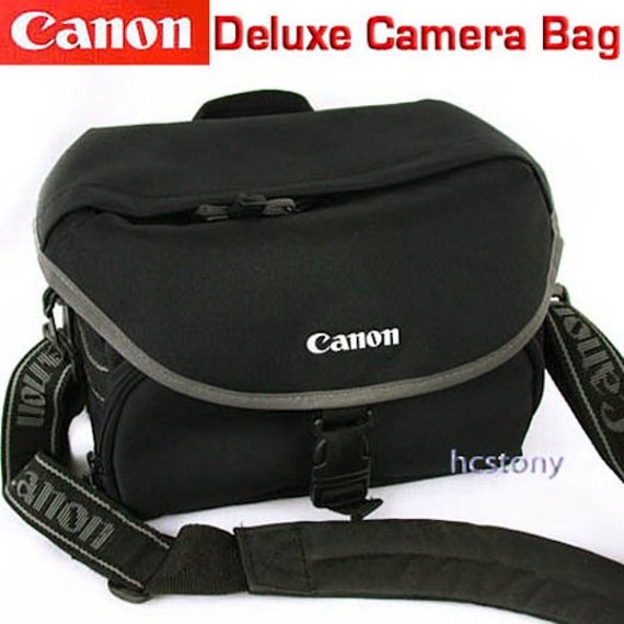Padded Canon Camera Bag Black W/gray Accent Film or Digital Etsy