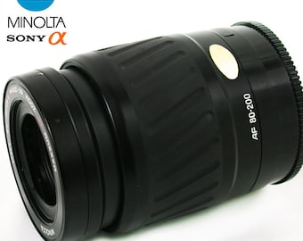Minolta Maxxum/SONY Alpha 80-200mm f:/4.5~5.6 Telephoto Zoom Lens XLNT Black!