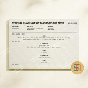 "Eternal Sunshine of the Spotless Mind ""Enjoy It"" Poster / Filmzitat Poster / Drehbuch / Drehbuch Kunst."