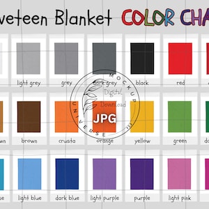 Tabla de colores de mantas de felpa de terciopelo, lista de productos para descarga digital, archivo JPG de alta resolución, formato rectangular, marca genérica, todos los colores.