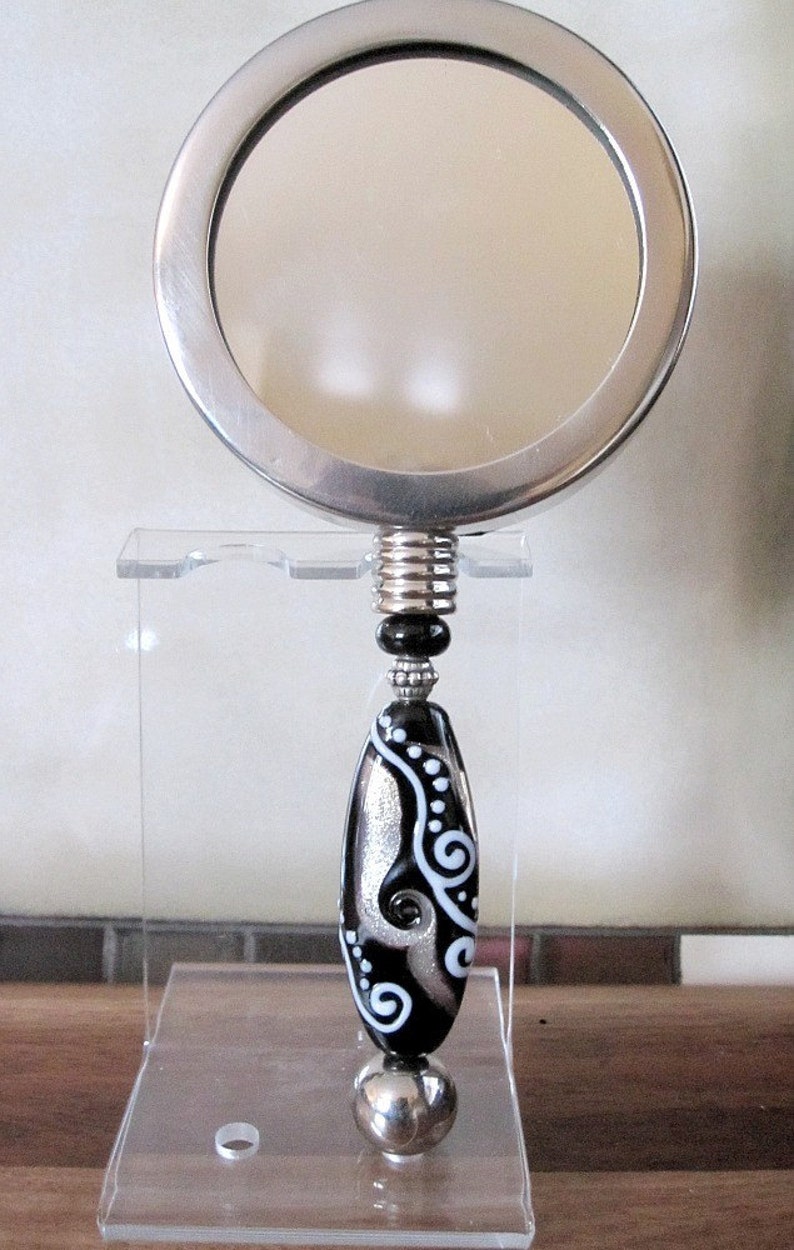 SALE Unique Beaded Hand Mirror with Handmade Artisan Etsy