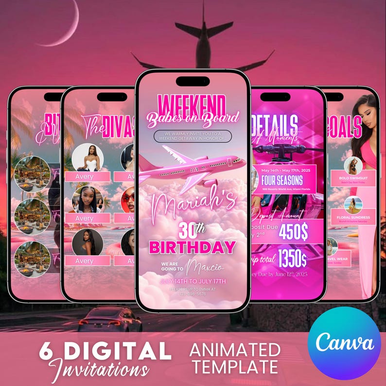 Girls Trip Animated Itinerary, Digital Template, Travel Itinerary invite, Birthday Weekend Party Itinerary, Digital Schedule, Canva Editable
Digital Birthday Weekend Invitation Animated Travel Itinerary Girls Trip Vacation Schedule Editable Planner Template Event Itinerary Video, Digital Travel itinerary, itinerary template, Birthday Weekend Invitation, Weekend Itinerary, Digital Schedule, Girls Trip, Jamaica Travel Template  Travel Itinerary Birthday Girls Trip Schedule Digital Video Invite