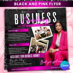 Business Coach Flyer: Canva Editable Workshop Template (Digital Download