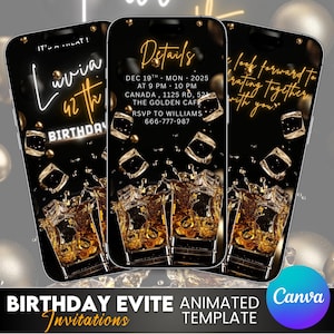 Whiskey & Cigar Themed Birthday Invitation - Surprise Male Birthday Party Invites (30th, 40th, 50th, 60th), Aged Perfection Invite - Canva Editable

30th 40th 50th 60th birthday, aged to perfection, invitation for men, mature male birthday, men's birthday, phone invitation, surprise birthday, whiskey cigar invite, whiskey invitation, whiskey theme invite