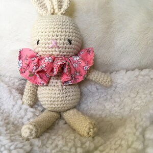 Amigurumi bunny, white bunny, bunny stuffed toy, crochet stuffed toy, crochet softie, bunny doll, baby room, kid room, baby shower, kid gift image 5