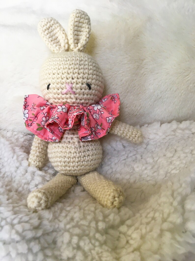 Amigurumi bunny, white bunny, bunny stuffed toy, crochet stuffed toy, crochet softie, bunny doll, baby room, kid room, baby shower, kid gift image 5