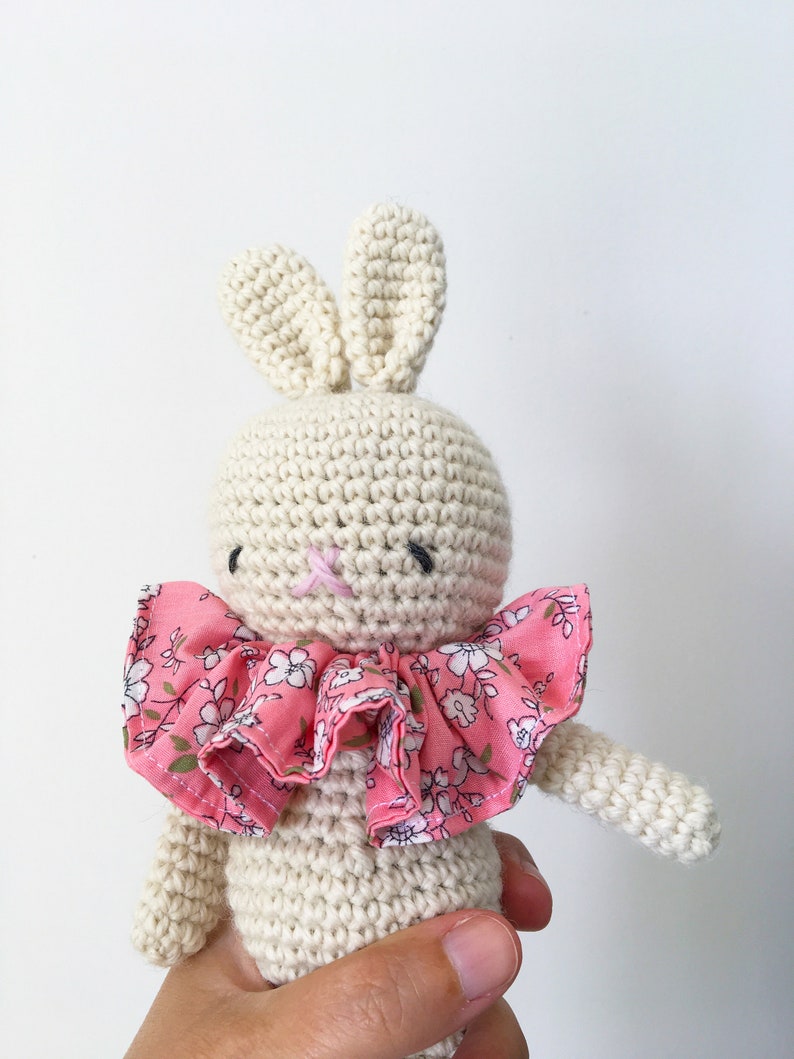 Amigurumi bunny, white bunny, bunny stuffed toy, crochet stuffed toy, crochet softie, bunny doll, baby room, kid room, baby shower, kid gift image 4