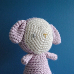 Amigurumi softy toy, lamb toy, lamb Amigurumi, cute lamb, kawaii lamb toy, plushie lamb, pink lamb image 1