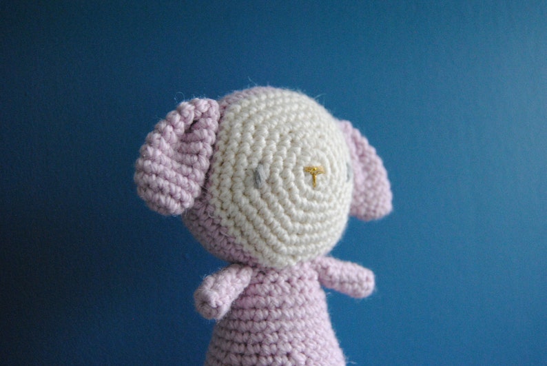 Amigurumi softy toy, lamb toy, lamb Amigurumi, cute lamb, kawaii lamb toy, plushie lamb, pink lamb image 1