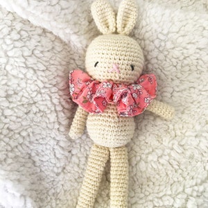 Amigurumi bunny, white bunny, bunny stuffed toy, crochet stuffed toy, crochet softie, bunny doll, baby room, kid room, baby shower, kid gift image 6