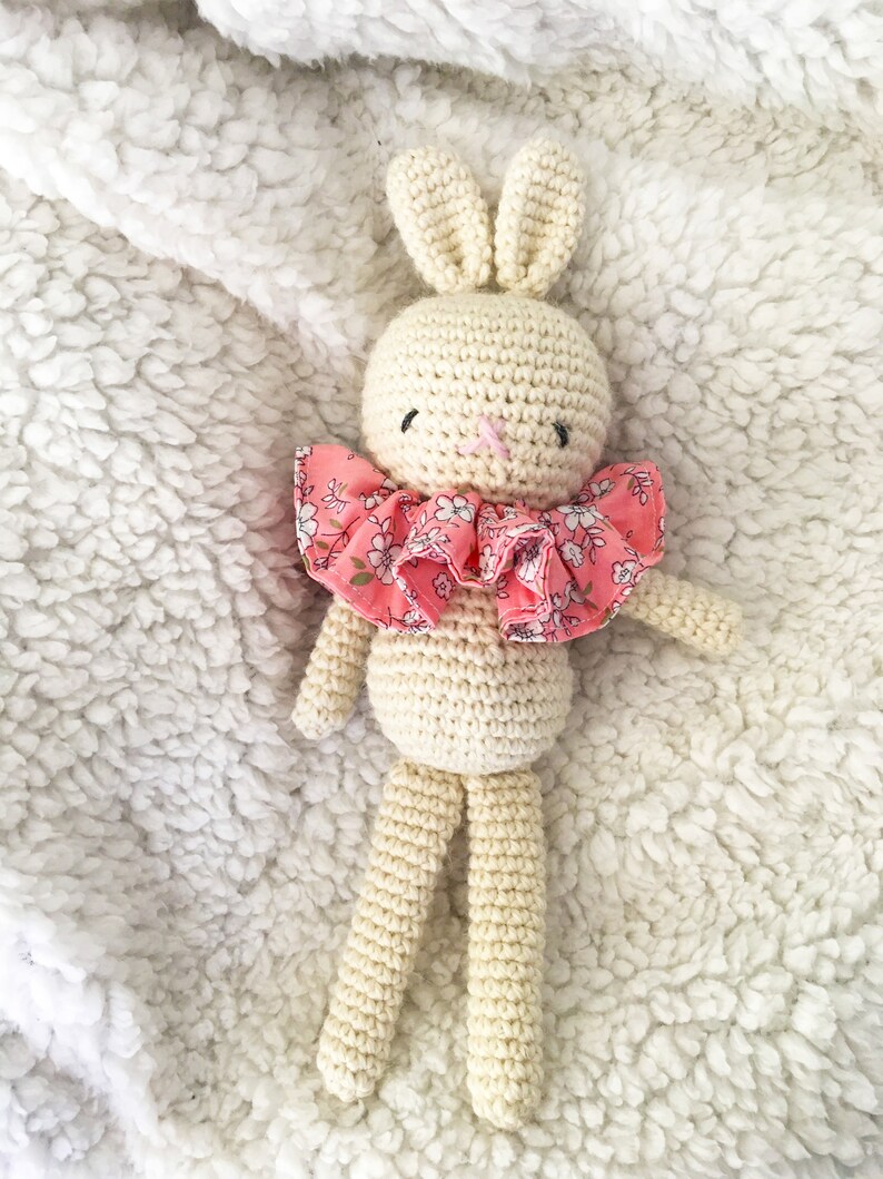 Amigurumi bunny, white bunny, bunny stuffed toy, crochet stuffed toy, crochet softie, bunny doll, baby room, kid room, baby shower, kid gift image 6