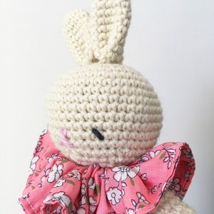 Amigurumi bunny, white bunny, bunny stuffed toy, crochet stuffed toy, crochet softie, bunny doll, baby room, kid room, baby shower, kid gift image 2