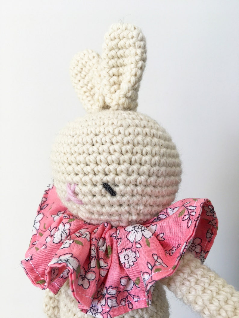 Amigurumi bunny, white bunny, bunny stuffed toy, crochet stuffed toy, crochet softie, bunny doll, baby room, kid room, baby shower, kid gift image 2