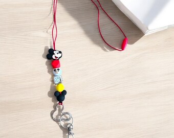 Mickey Mouse inspired lanyard for keys, badges, etc.