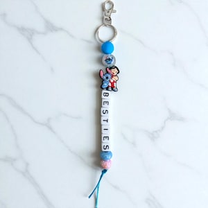 Lilo and Stitch personalized keychain, custom name keyring, Disney gift
