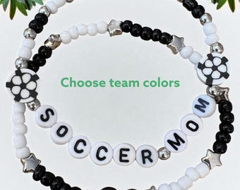 Soccer Mom seed bead bracelets.  Choose colors.  Choose one or two bracelets and choose number.