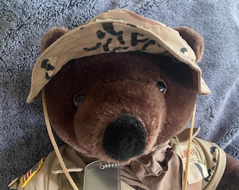 Vintage Operation Desert Shield amerikanska arméns björn Force of America kamouflageuniform björn - 1990