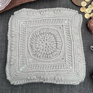 Funda de cojín decorativa estilo boho con textura de ganchillo hecha a mano / Funda de cojín decorativa para el hogar