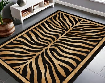Zebra Rug, Zebra Pattern Rug, Abstract Rug, Modern Rugs, Luxury Rug, Gift For Him, Gift For The Home, Door Mat, Salon Decor Rug, Home Decor