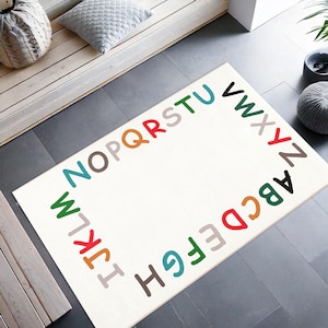 Lernen Sie Das Alphabet Kinderzimmer Teppich Teppich Mit BuchstabenRutschfeste Lern-KinderteppicheBunte Kinderteppiche