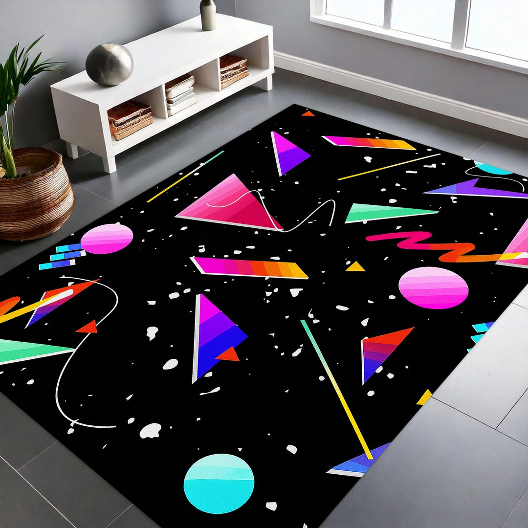 80s Rug, Arcade Rug, Arcade Room Rug, Colorful Arcade Rug, Arcade Area ...