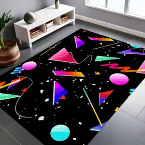 80s rug, arcade rug, arcade room rug, colorful arcade rug, arcade area rug, arcade room decor, gamer rug, gift for gamer